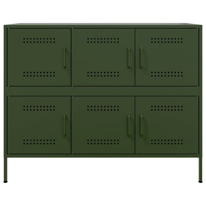 Credenza Verde Oliva 100,5x39x79 cm in Acciaio | homemem39