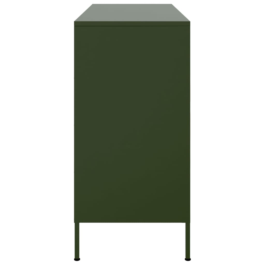 Credenza Verde Oliva 100,5x39x79 cm in Acciaio | homemem39