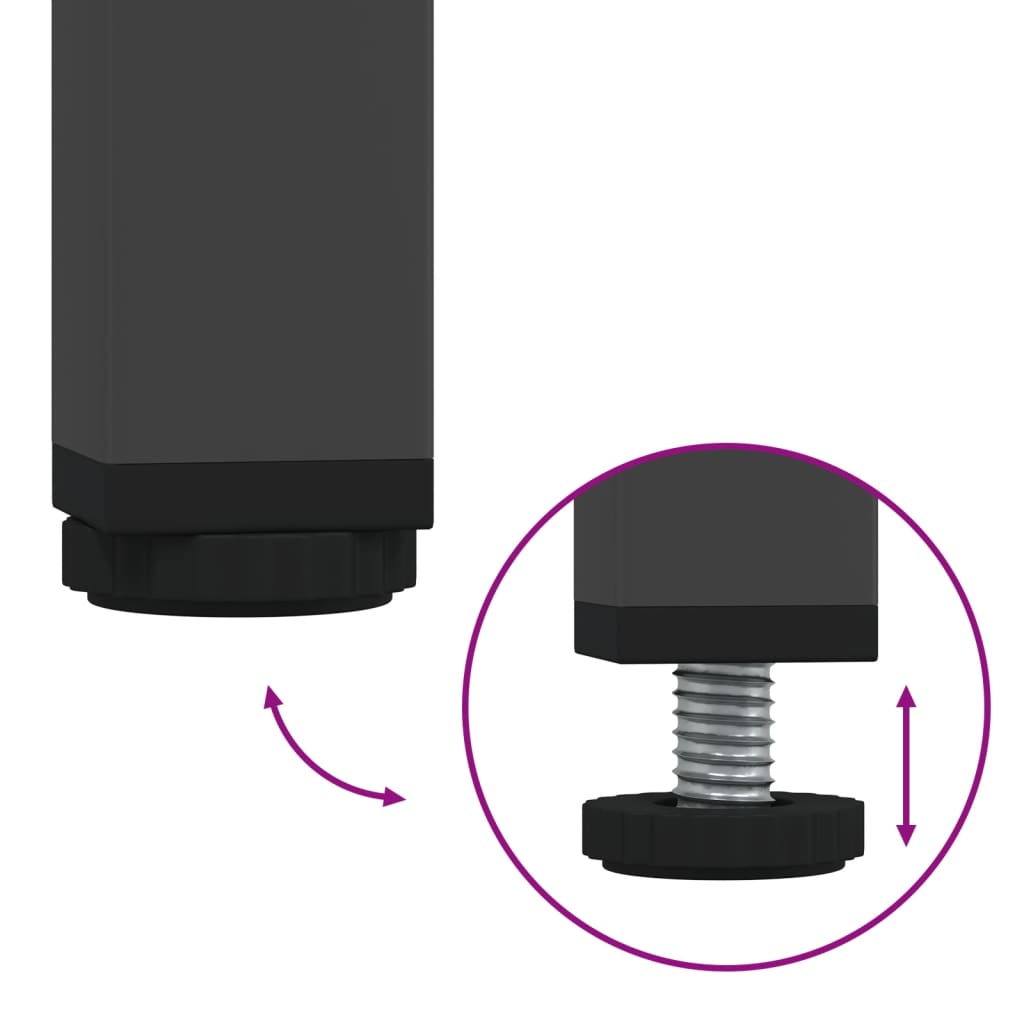 Credenza Nera 68x39x101,5 cm in Acciaio | homemem39