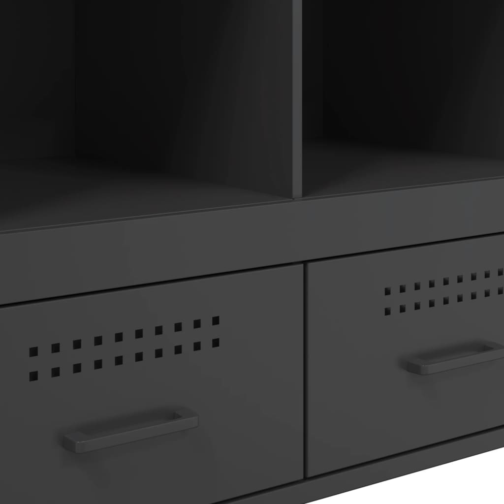 Credenza Nera 68x39x101,5 cm in Acciaio | homemem39