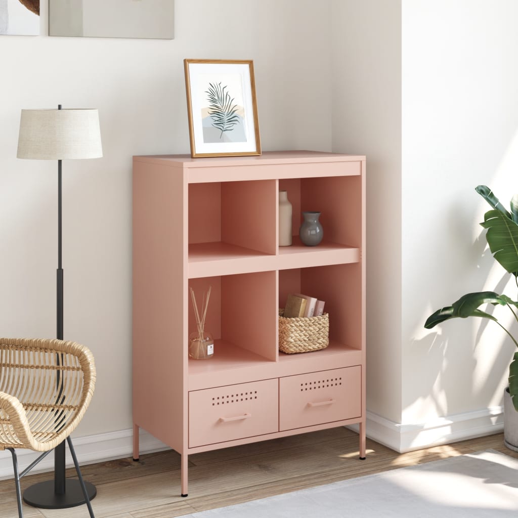 Credenza Rosa 68x39x101,5 cm in Acciaio - homemem39