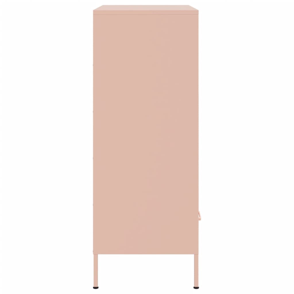 Credenza Rosa 68x39x101,5 cm in Acciaio - homemem39
