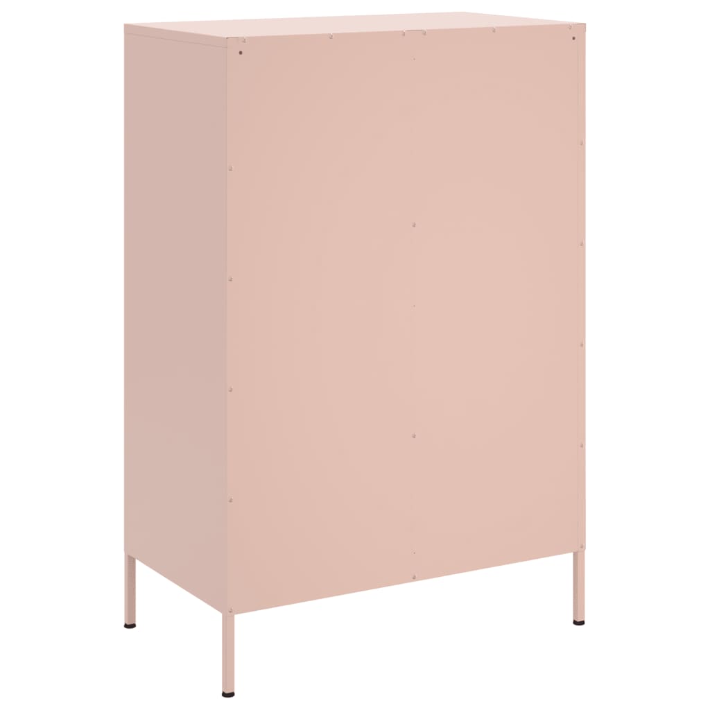 Credenza Rosa 68x39x101,5 cm in Acciaio - homemem39