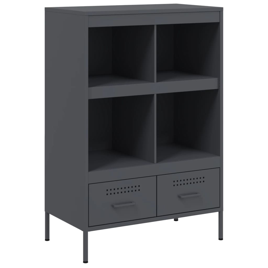 Credenza Antracite 68x39x101,5 cm Acciaio - homemem39