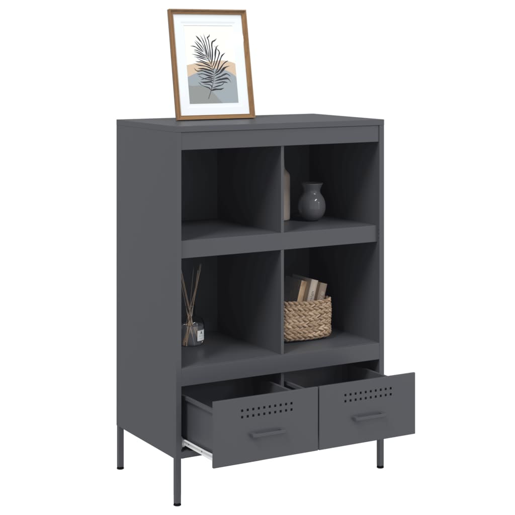 Credenza Antracite 68x39x101,5 cm Acciaio | homemem39