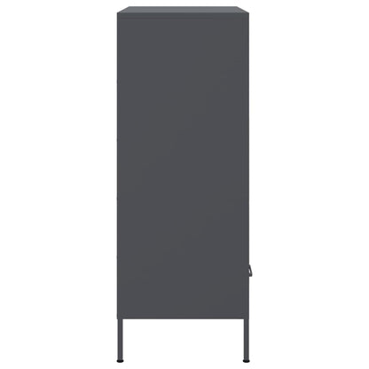Credenza Antracite 68x39x101,5 cm Acciaio | homemem39