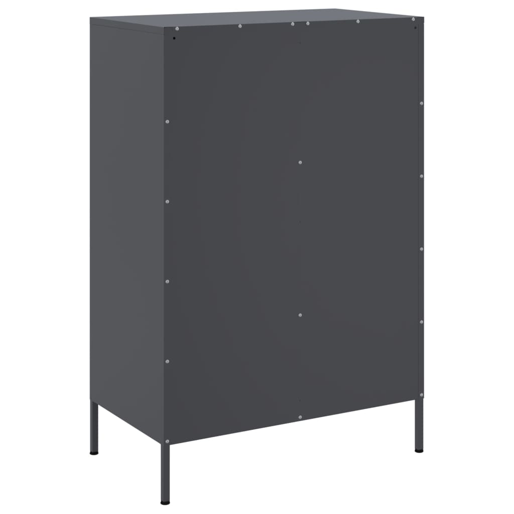 Credenza Antracite 68x39x101,5 cm Acciaio - homemem39