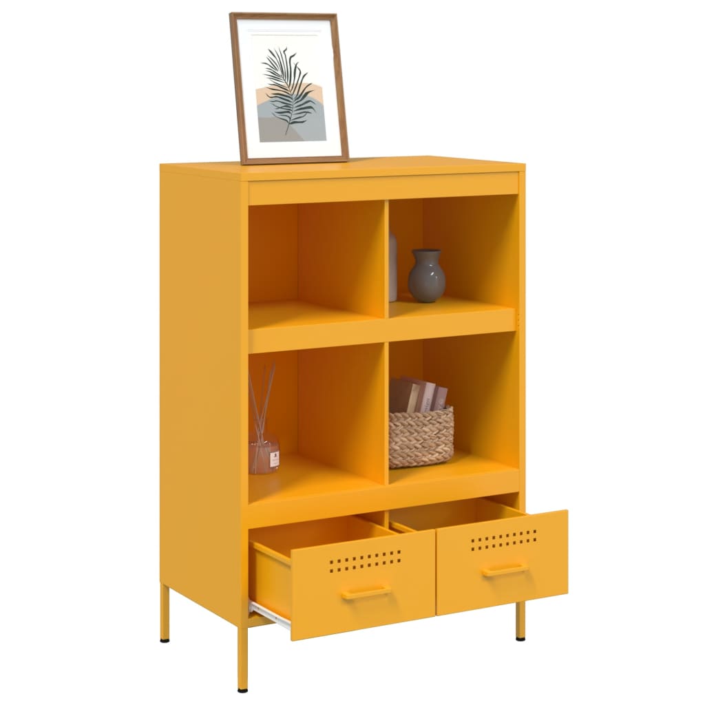 Credenza Giallo Senape 68x39x101,5 cm in Acciaio - homemem39