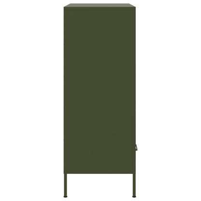 Credenza Verde Oliva 68x39x101,5 cm in Acciaio - homemem39