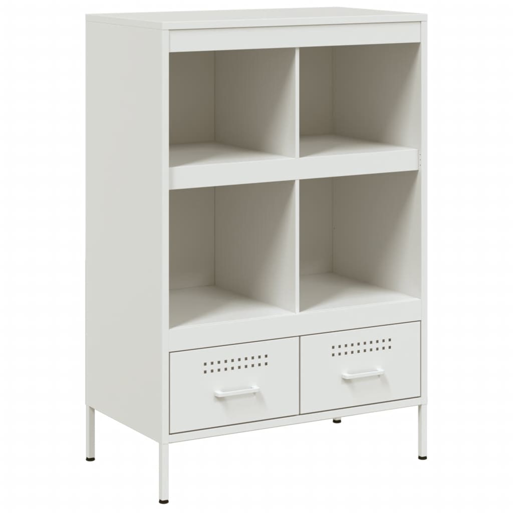 Credenza Bianca 68x39x101,5 cm in Acciaio | homemem39