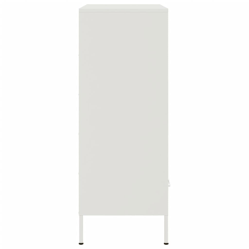 Credenza Bianca 68x39x101,5 cm in Acciaio | homemem39