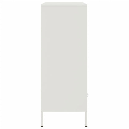 Credenza Bianca 68x39x101,5 cm in Acciaio | homemem39