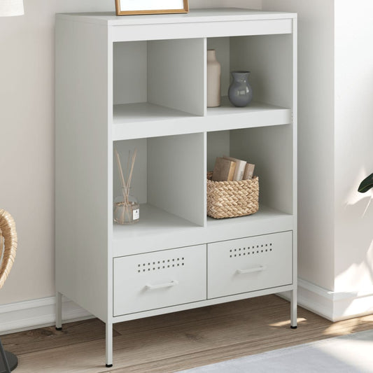 Credenza Bianca 68x39x101,5 cm in Acciaio | homemem39
