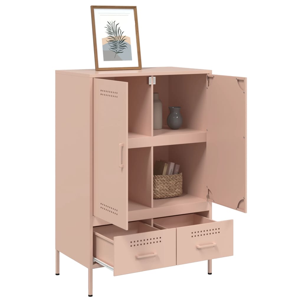 Credenza Rosa 68x39x101,5 cm in Acciaio - homemem39