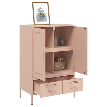 Credenza Rosa 68x39x101,5 cm in Acciaio - homemem39