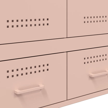 Credenza Rosa 68x39x101,5 cm in Acciaio - homemem39