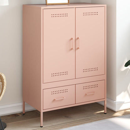 Credenza Rosa 68x39x101,5 cm in Acciaio - homemem39