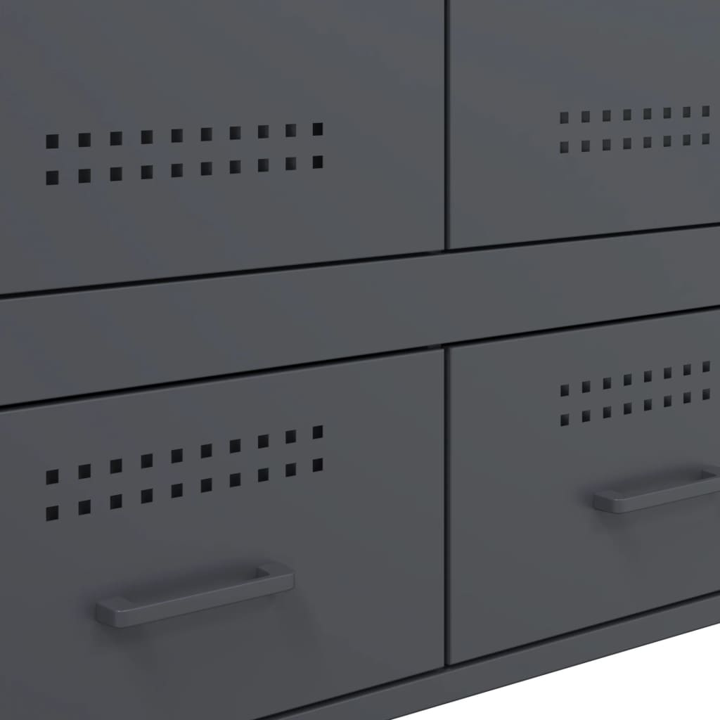 Credenza Antracite 68x39x101,5 cm Acciaio - homemem39