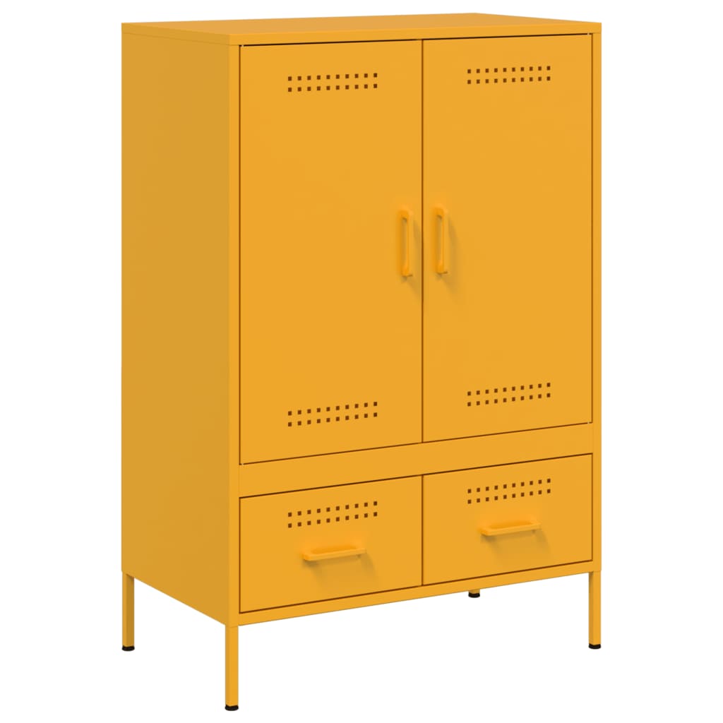 Credenza Giallo Senape 68x39x101,5 cm in Acciaio - homemem39