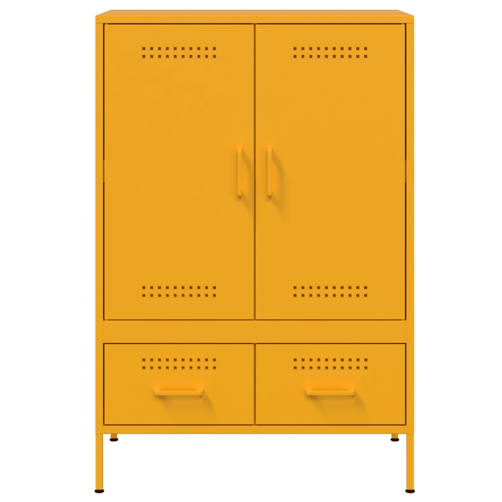 Credenza Giallo Senape 68x39x101,5 cm in Acciaio - homemem39