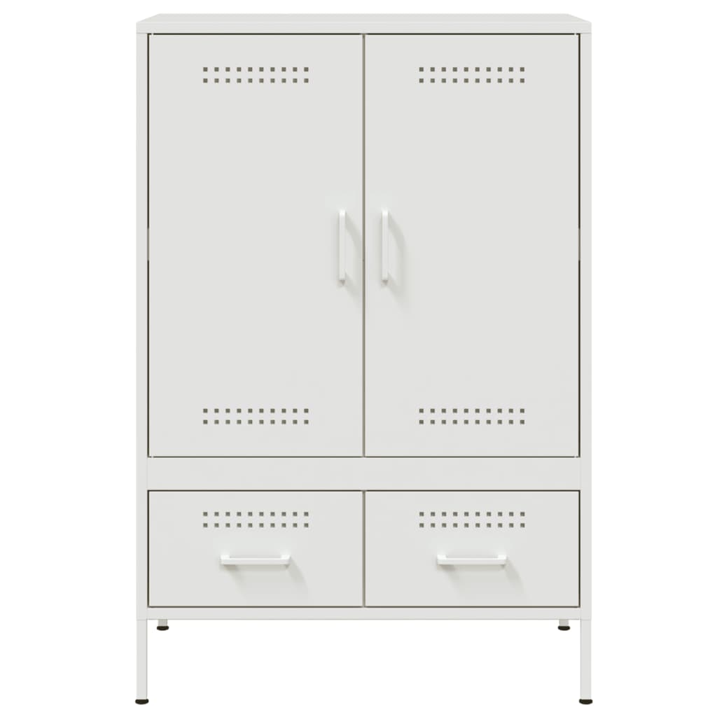 Credenza Bianca 68x39x101,5 cm in Acciaio | homemem39