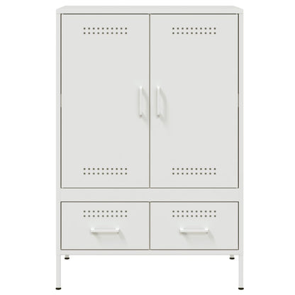 Credenza Bianca 68x39x101,5 cm in Acciaio | homemem39
