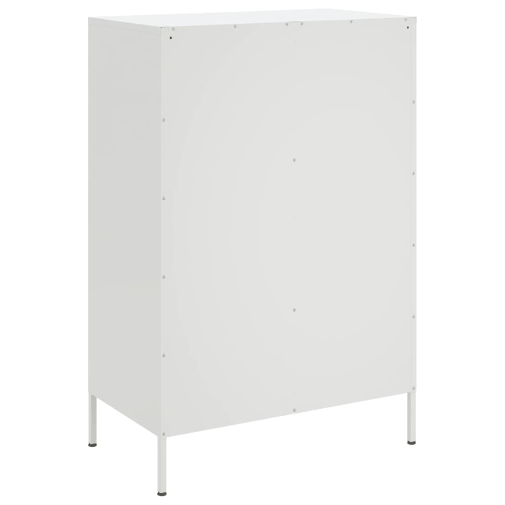 Credenza Bianca 68x39x101,5 cm in Acciaio | homemem39