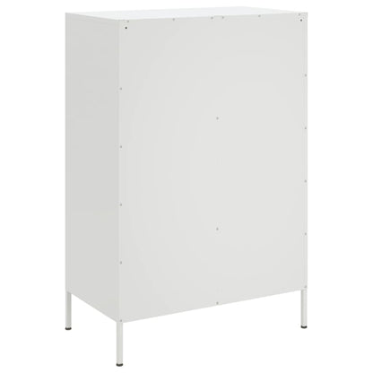 Credenza Bianca 68x39x101,5 cm in Acciaio | homemem39