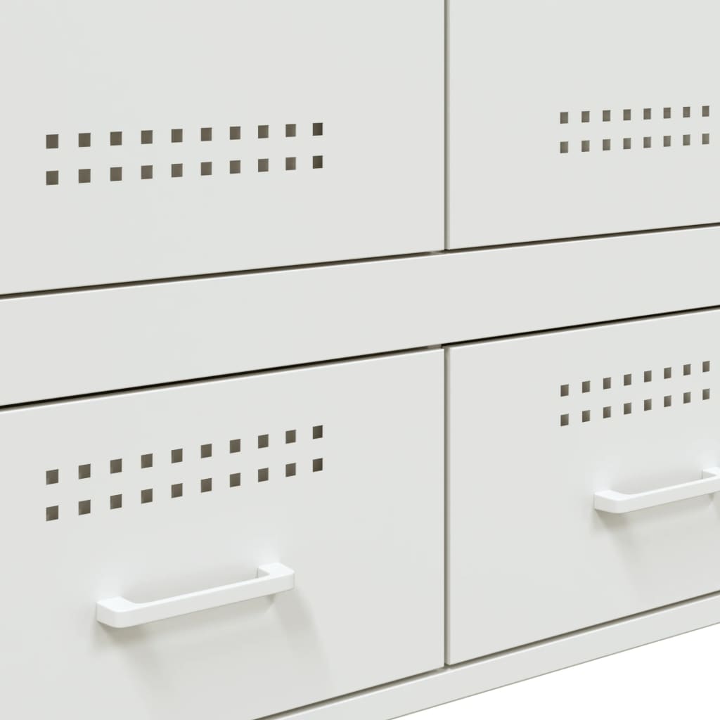Credenza Bianca 68x39x101,5 cm in Acciaio | homemem39