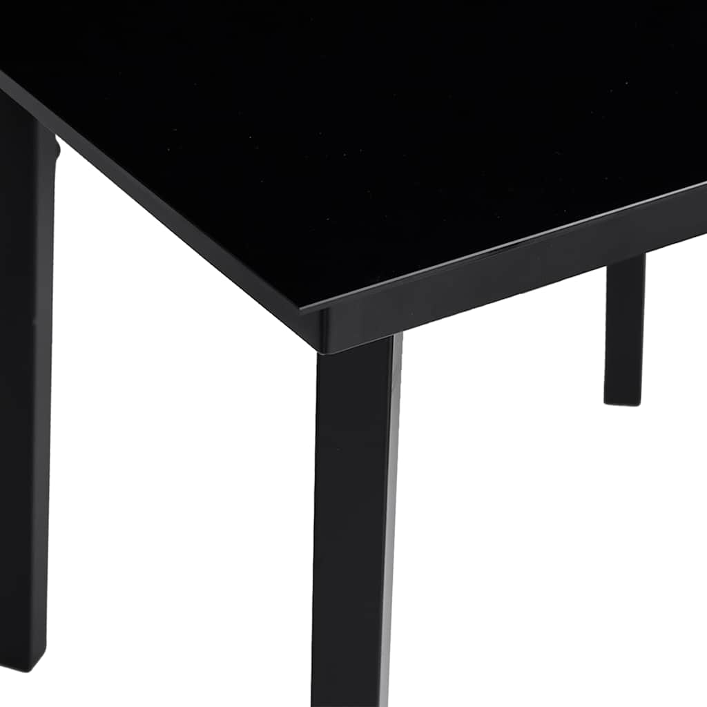 Set da Pranzo da Giardino 7 pz Nero con Cuscini in Polyrattan | homemem39