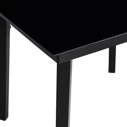 Set da Pranzo da Giardino 9 pz con Cuscini Nero in Polyrattan | homemem39