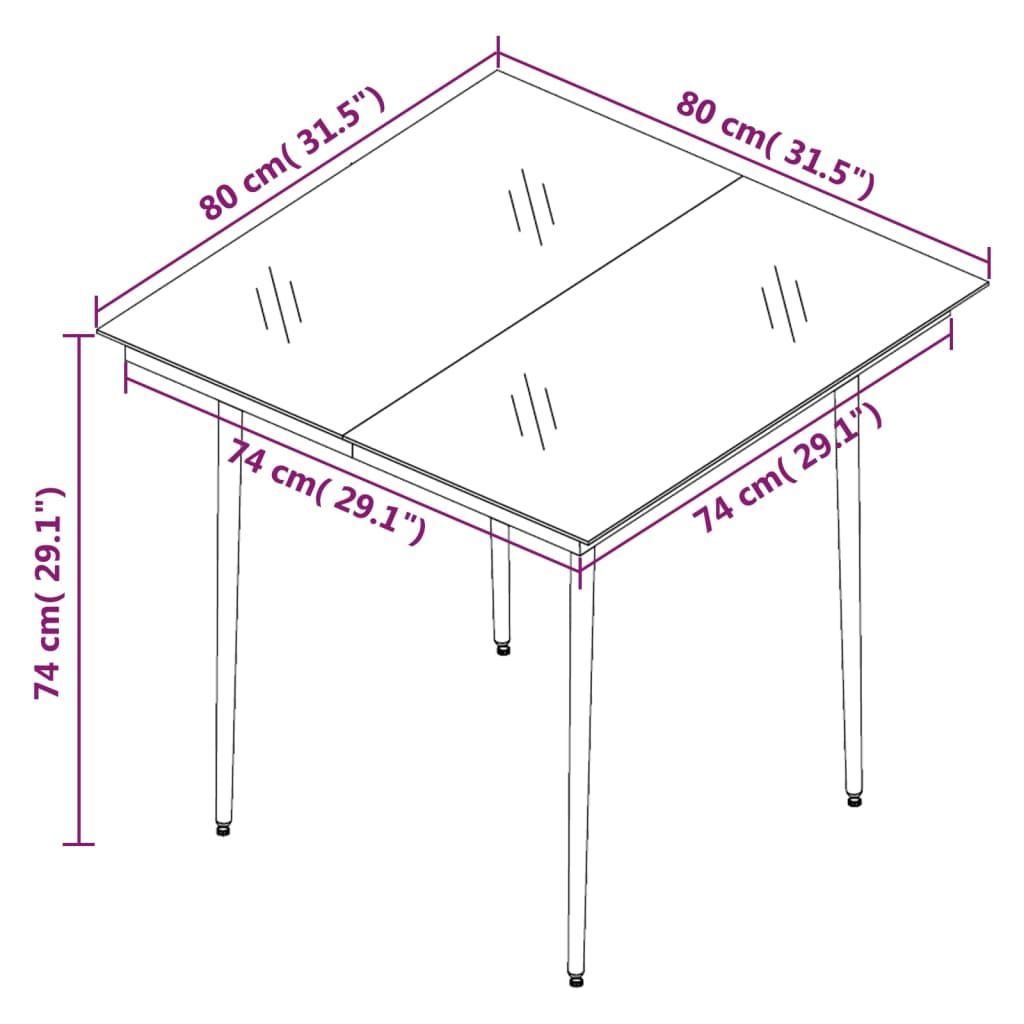 Set Pranzo da Giardino 5pz con Cuscini Grigio Chiaro Polyrattan | homemem39