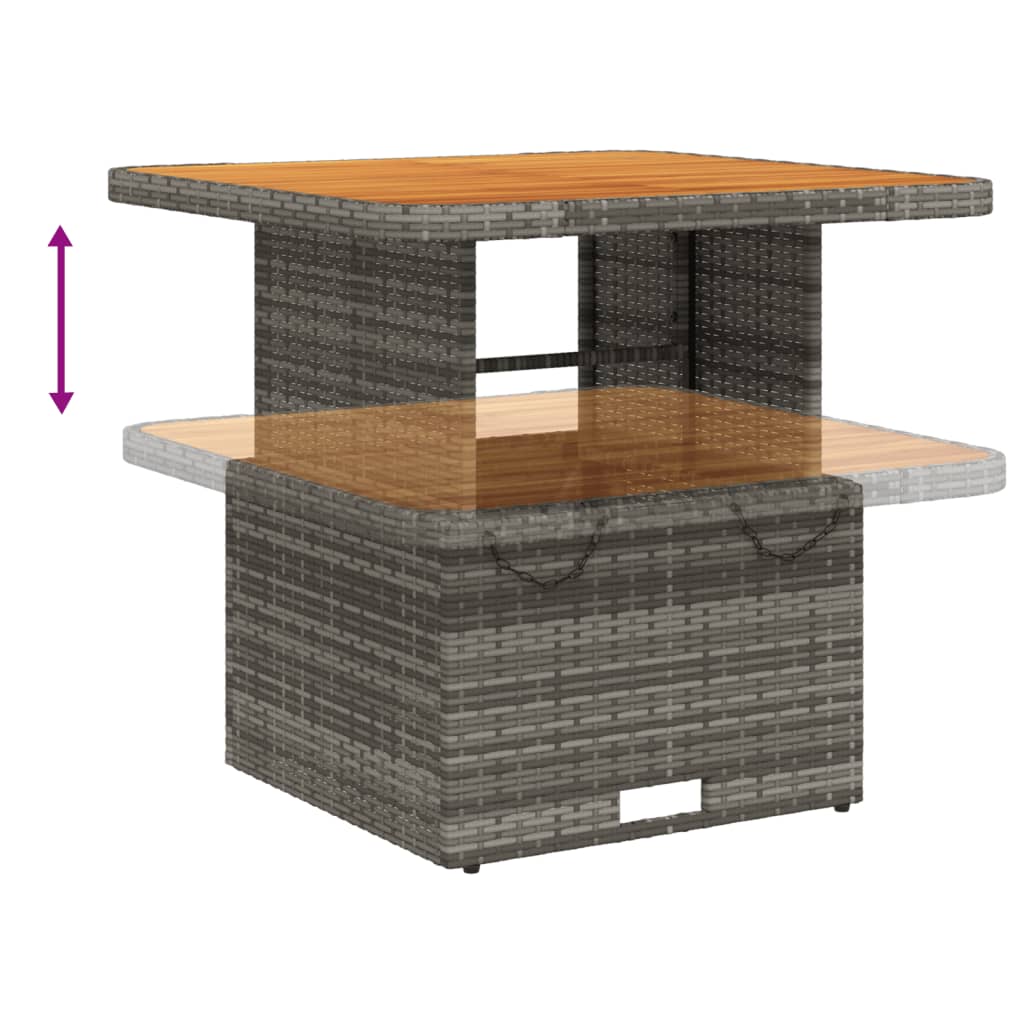 Set da Pranzo da Giardino 5 pz con Cuscini in Polyrattan Grigio | homemem39