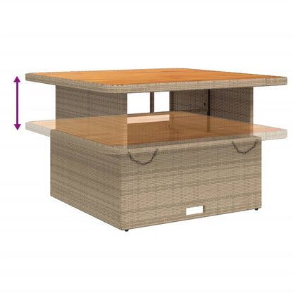 Set da Pranzo da Giardino 5 pz con Cuscini Beige in Polyrattan | homemem39