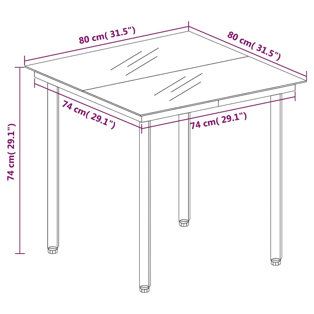 Set da Pranzo da Giardino 5 pz Nero con Cuscini in Polyrattan | homemem39