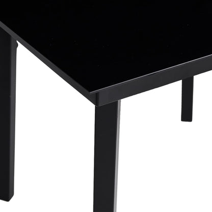 Set da Pranzo da Giardino 7 pz Nero con Cuscini in Polyrattan | homemem39