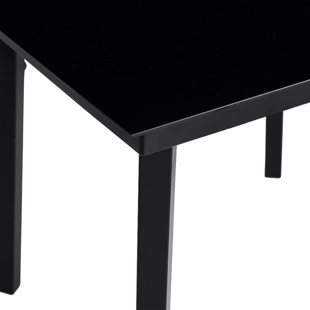 Set da Pranzo da Giardino 9 pz con Cuscini Nero in Polyrattan | homemem39