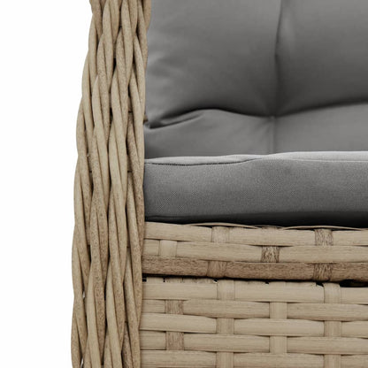 Set da Pranzo da Giardino 5 pz con Cuscini Beige in Polyrattan | homemem39