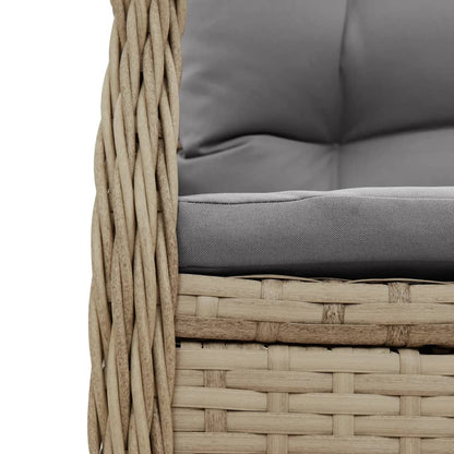 Set da Pranzo da Giardino 5 pz con Cuscini Beige in Polyrattan | homemem39