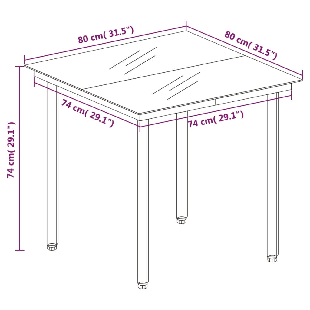 Set da Pranzo da Giardino 5 pz con Cuscini Beige in Polyrattan | homemem39