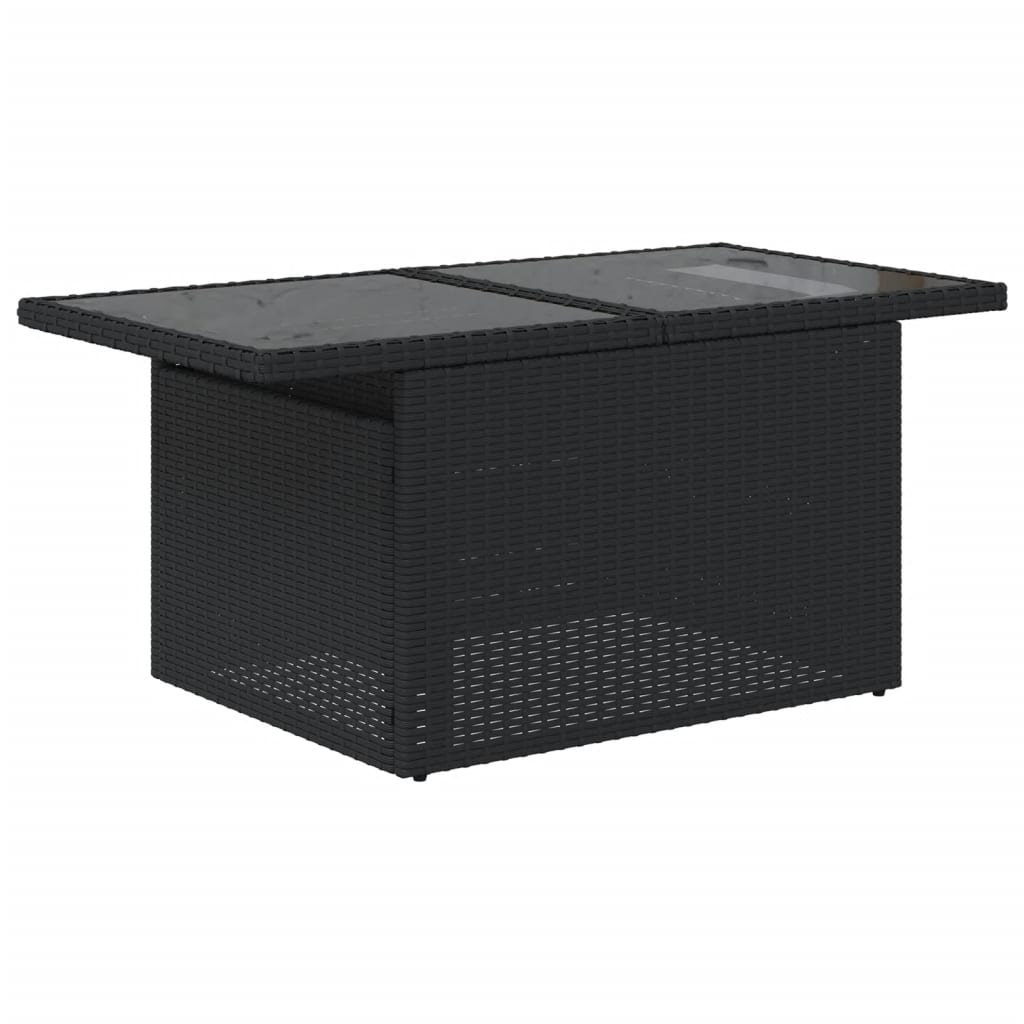 Set Divani da Giardino con Cuscini 7pz Nero Polyrattan | homemem39