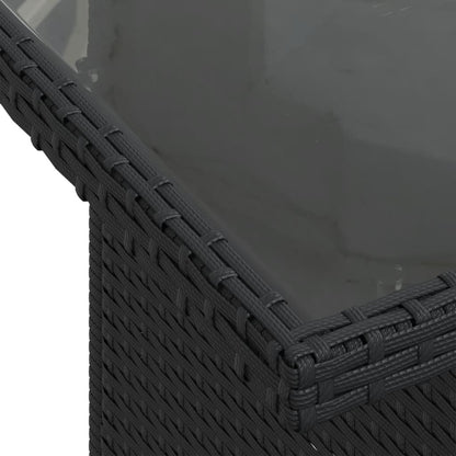 Set Divani da Giardino con Cuscini 7pz Nero Polyrattan | homemem39