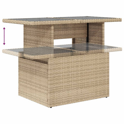 Set Divani da Giardino 7 pz con Cuscini Beige in Polyrattan | homemem39