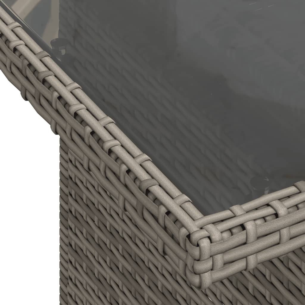 Set Divani da Giardino 8 pz con Cuscini Grigio in Polyrattan | homemem39