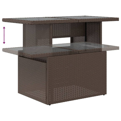 Set Divani da Giardino 8 pz con Cuscini Marrone in Polyrattan | homemem39