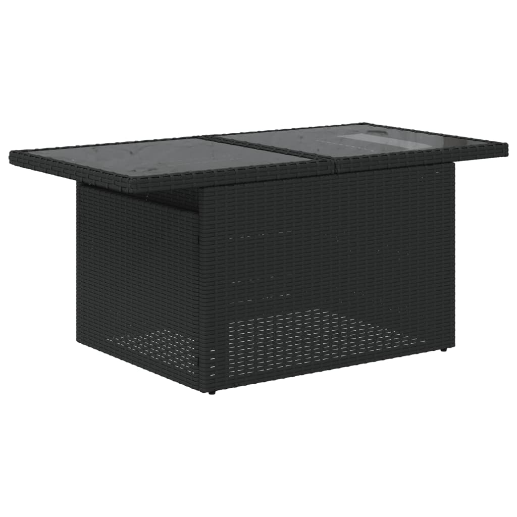 Set Divano da Giardino 6 pz con Cuscini Nero in Polyrattan | homemem39