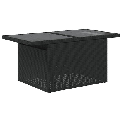 Set Divano da Giardino 6 pz con Cuscini Nero in Polyrattan | homemem39