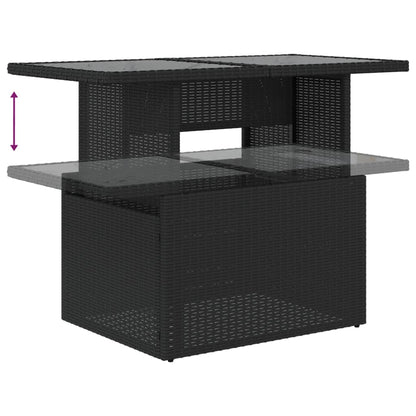 Set Divano da Giardino 6 pz con Cuscini Nero in Polyrattan | homemem39