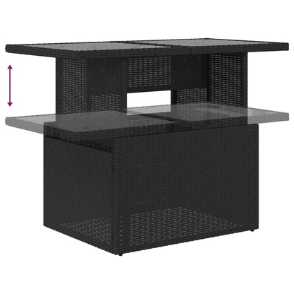 Set Divano da Giardino 6 pz con Cuscini Nero in Polyrattan | homemem39