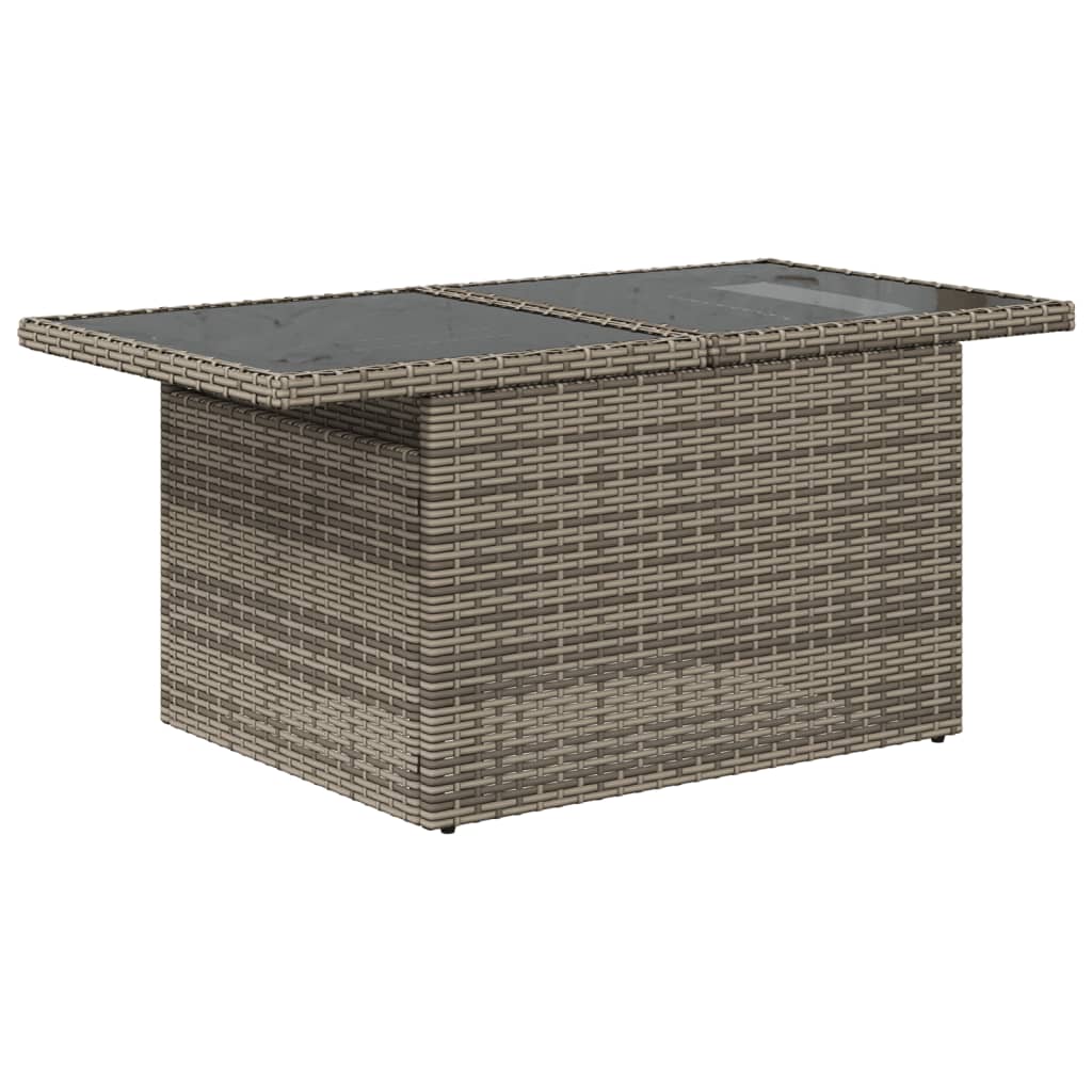 Set Divani da Giardino 7 pz con Cuscini Grigio in Polyrattan | homemem39